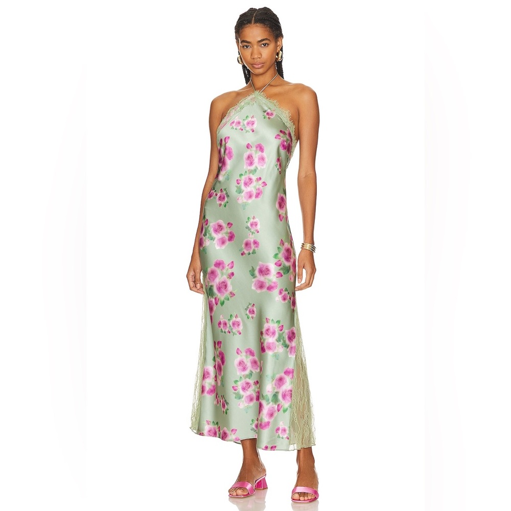 WeWoreWhat Lace Halter Maxi Dress